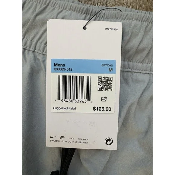 Nike Tech Woven Track Pants Gray Men’s Sz Med IB6663-012